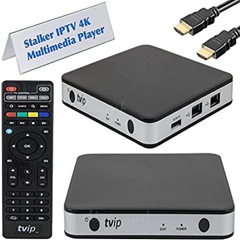 תיבת טלוויזיה TVIP V.605 4K | HEVC ביצועים גבוהים אנדרואיד ולינוקס | 2x USB | אחסון זיכרון